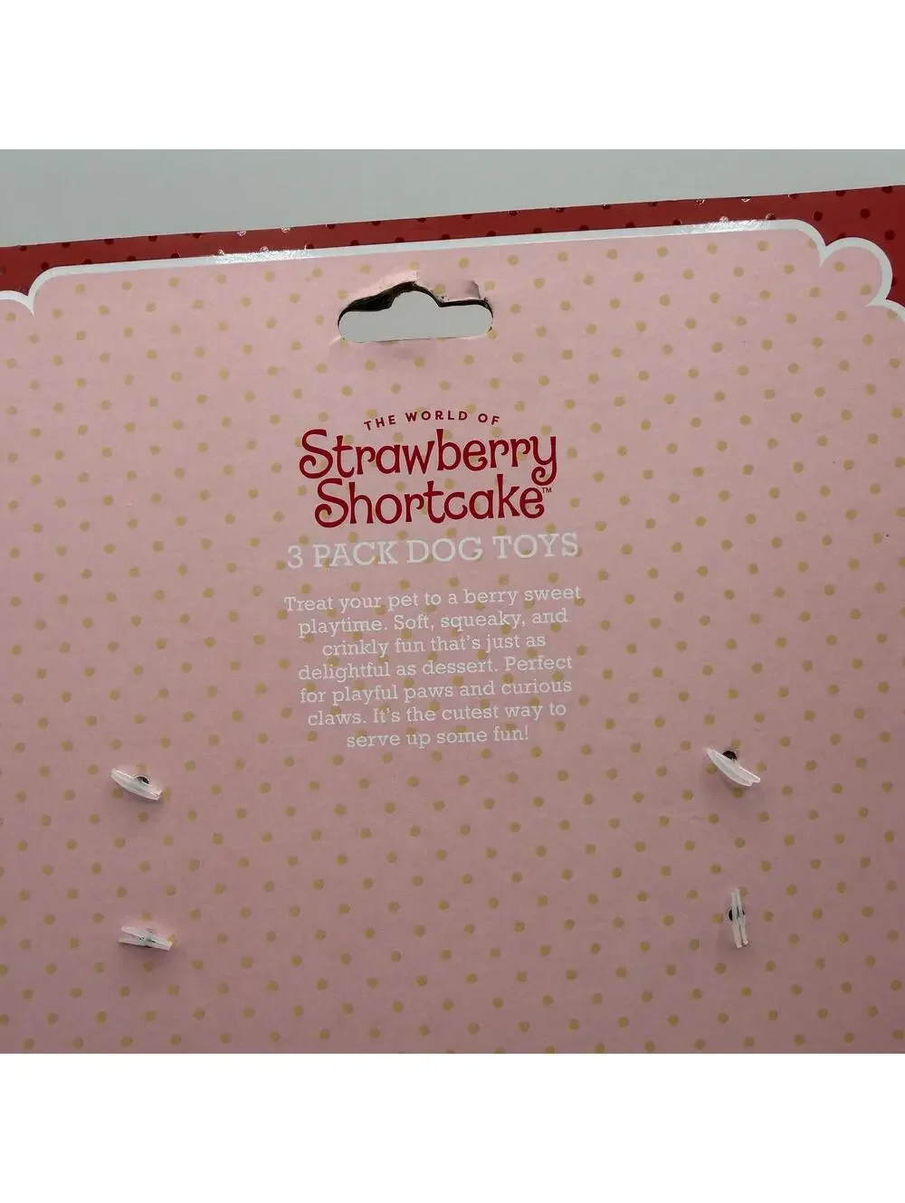 Strawberry Shortcake 3 Pack Dog Toys Stuffed With Squeaker New With Tags